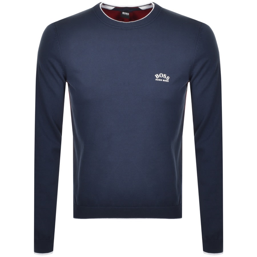 Alternative Image for ProductBOSS Riston Knitted Jumper Navy1